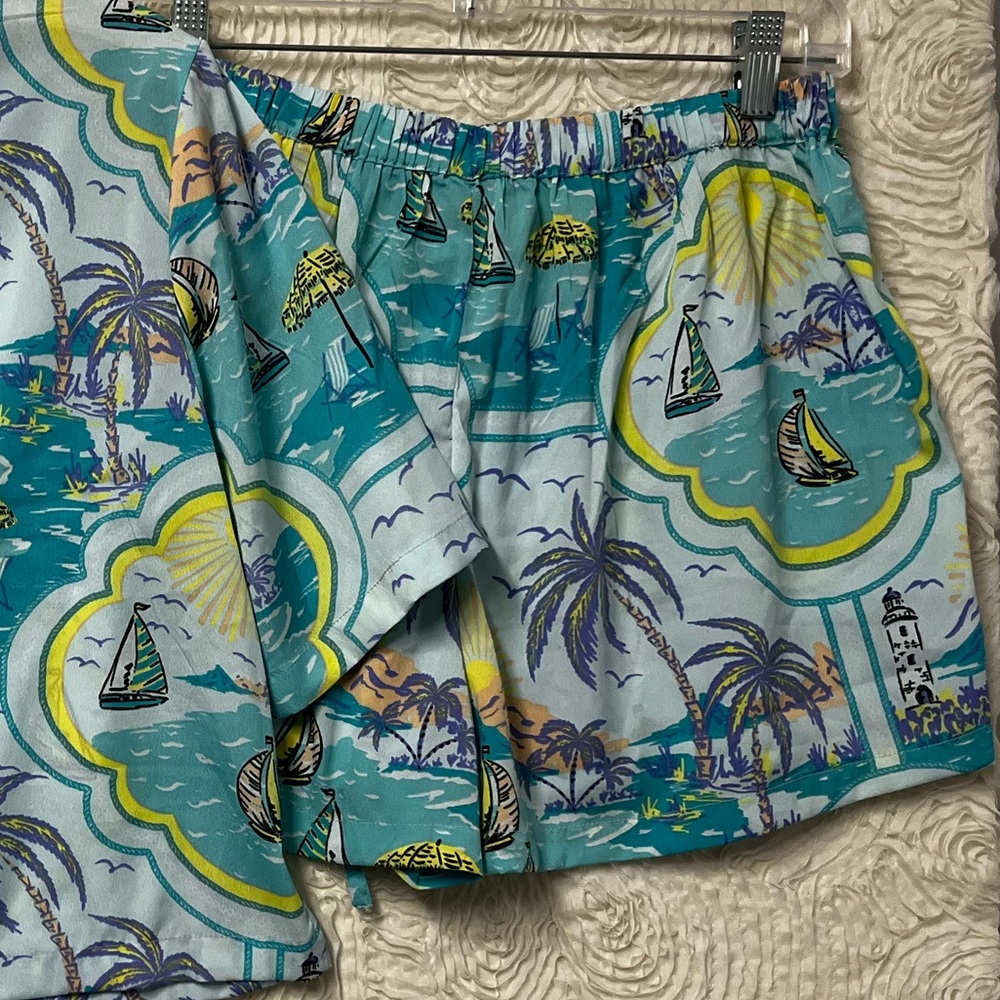 Cynthia Rowley Silky Coquette Girlhoodcore Shorty Pjs Pajama Set Women’s S NWT - Picture 6 of 8